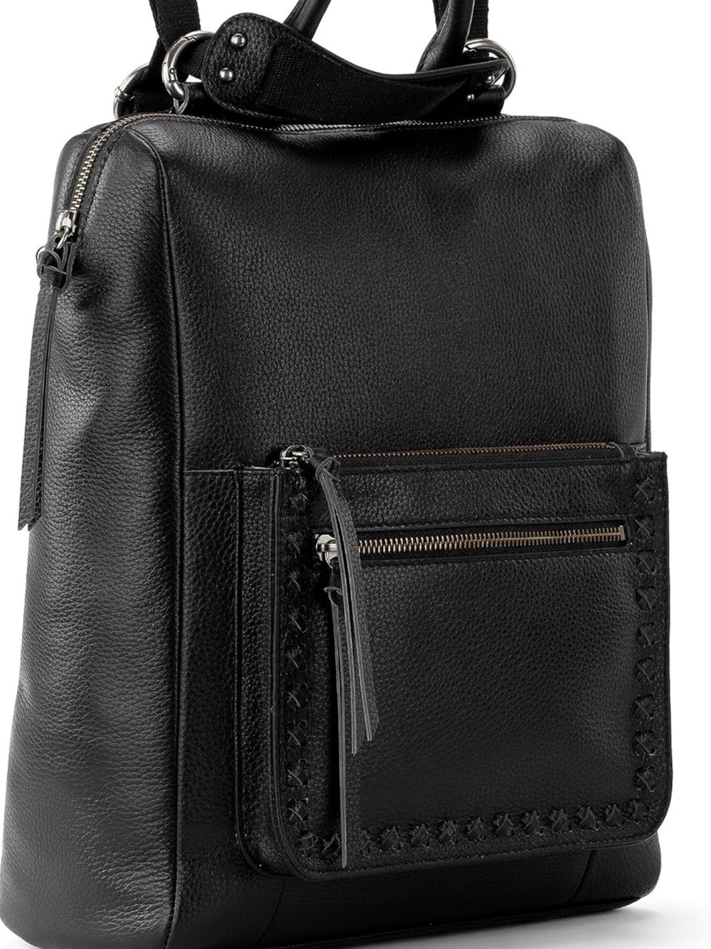 The Sak Black Leather Backpack - Classic Everyday Bag